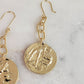 Roman Great Alexander Coin Dangle Earrings