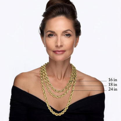 Bold Rope Chain Necklace - 10mm gauge