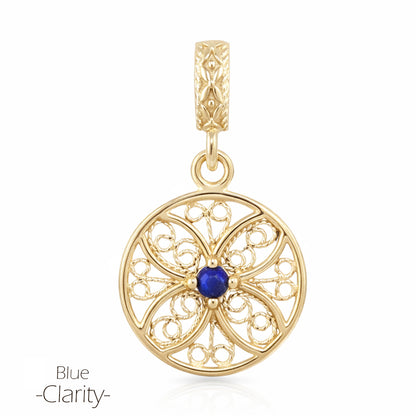 Round Filigree Gemstone Pendant