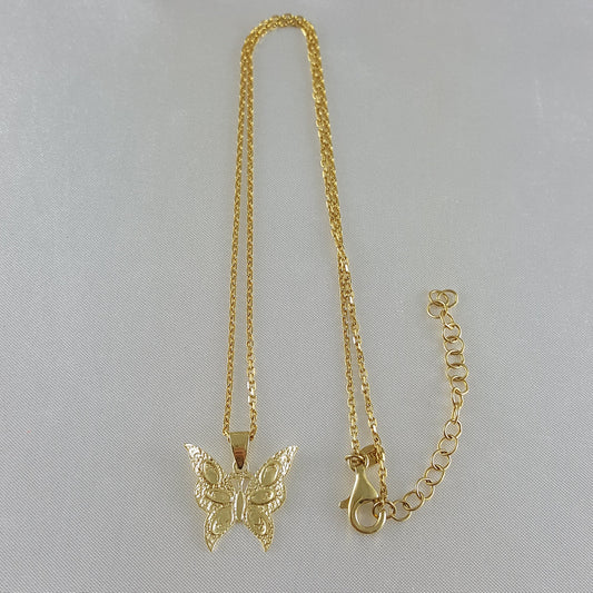 18K Gold Plated Butterfly Pendant