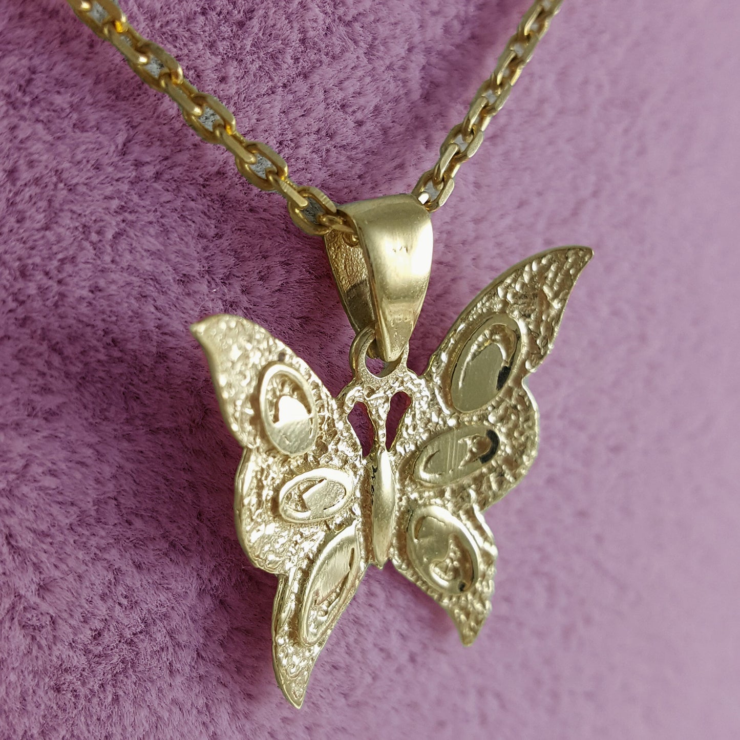 18K Gold Plated Butterfly Pendant