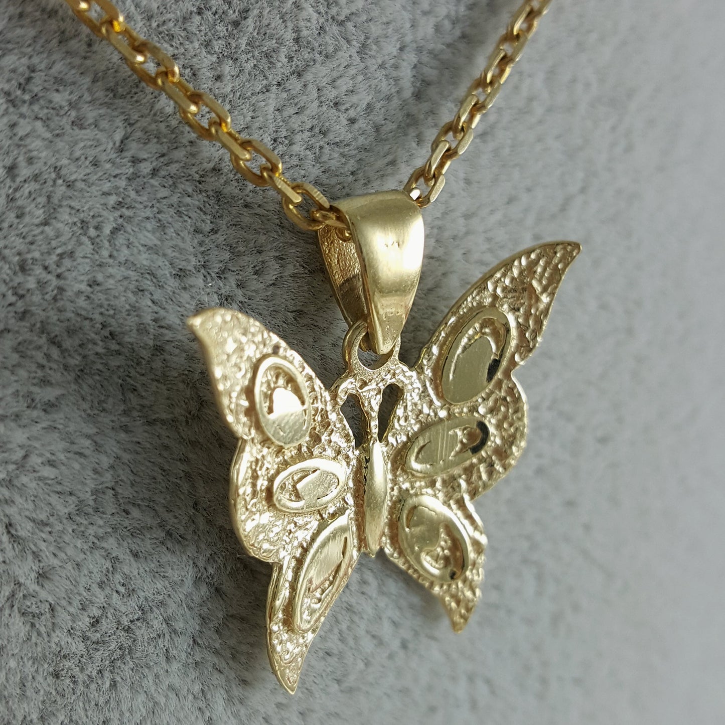 18K Gold Plated Butterfly Pendant