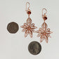 18K Gold Plated 2.5" Carnelian Filigree Earrings