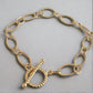 Gorgeous Cable Chain Link Bracelet with Toggle Clasp