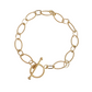 Rope Chain Link Toggle Bracelet with Oval and Round Links