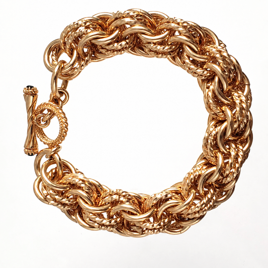 Chunky Rope Chain Gold Statement Bracelet