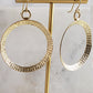 Textured Hoop Earrings on Hooks 2"