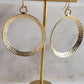 Textured Hoop Earrings on Hooks 2"