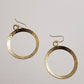 Textured Hoop Earrings on Hooks 2"