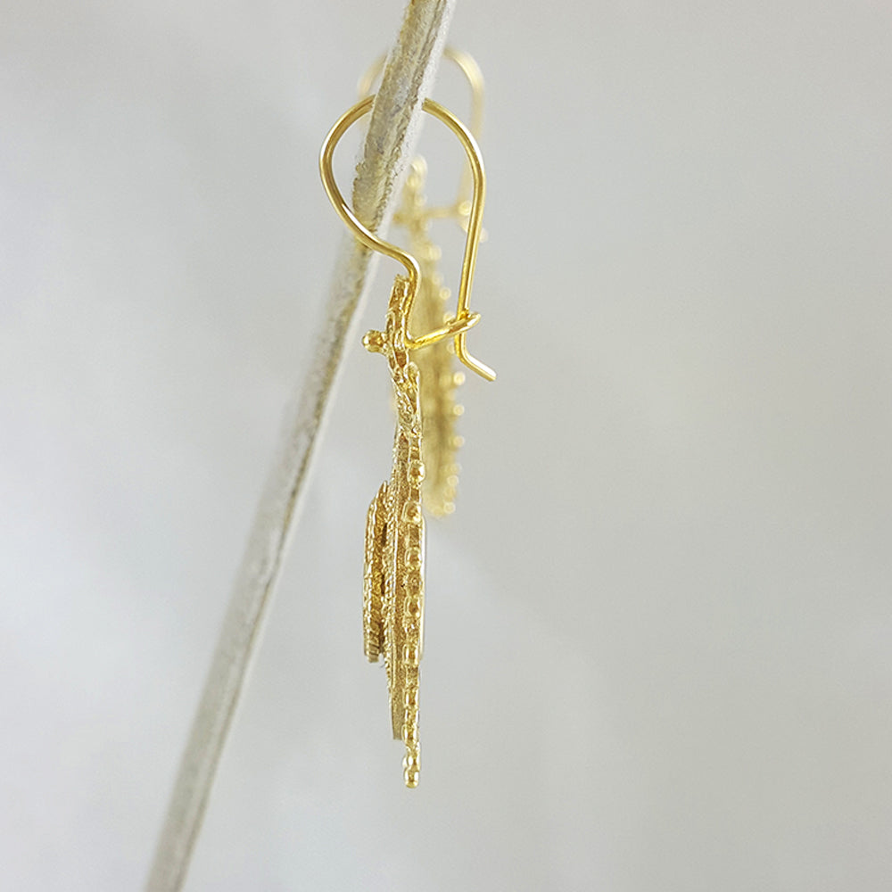 Etruscan Filigree Drop Earrings