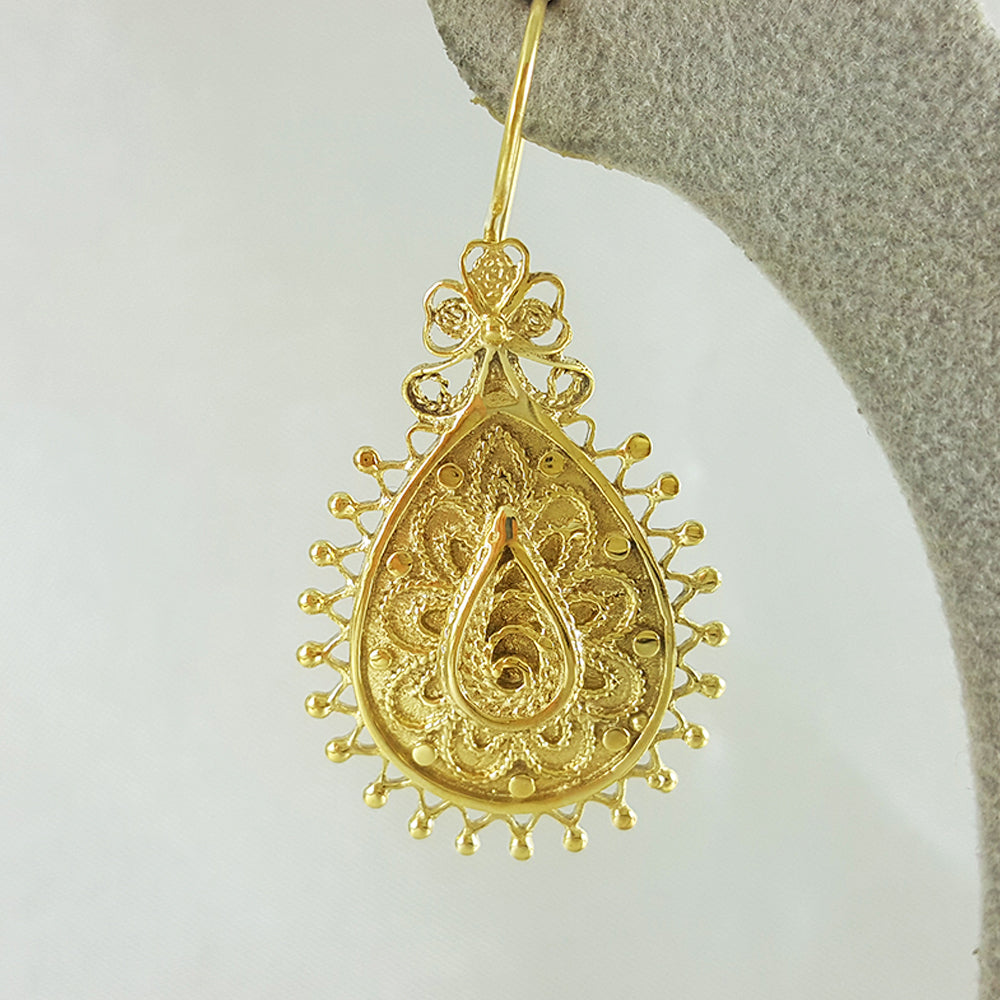 Etruscan Filigree Drop Earrings