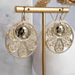 Roman Coin Filigree Statement Earrings