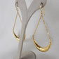 Fancy Hammered Crescent Chain Statement  Dangle Earrings