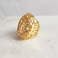 Gold Plated Elongated & Domed Filigree Ring