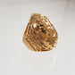 Gold Plated Elongated & Domed Filigree Ring