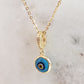 Gold Over Sterling Silver Evil Eye Charm