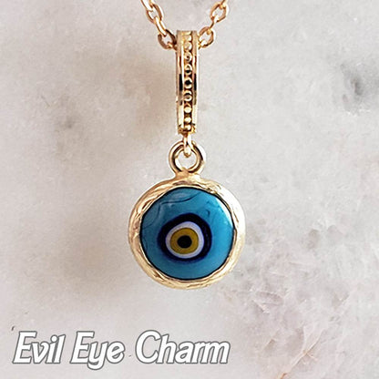Evil Eye Glass Bead Charm – Handcrafted Turkish Protection Amulet in Sterling Silver - TurkishBling