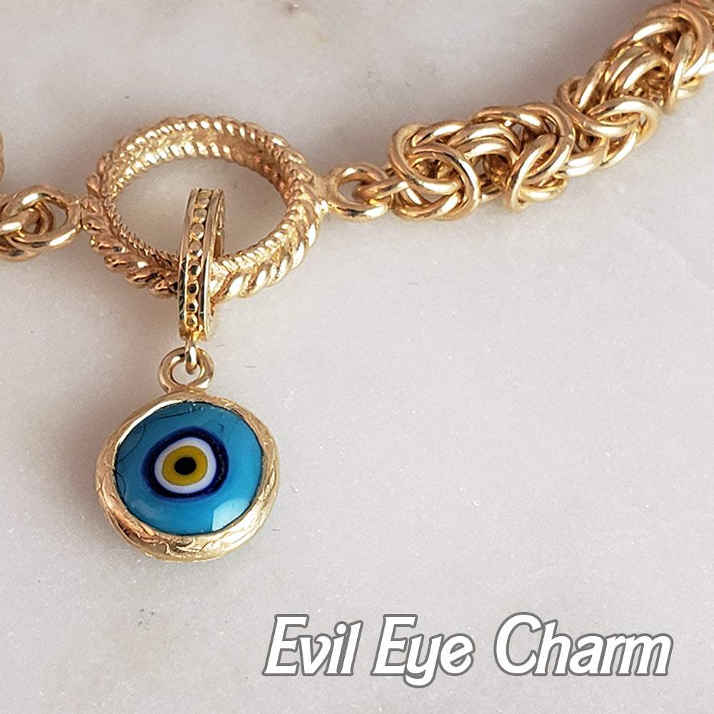 Gold Over Sterling Silver Evil Eye Charm