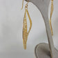 18K Gold Plated 2.5" Flower Cut-out Teardrop Earrings