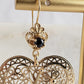 Heart Shaped Filigree Earrings