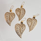 Heart Shaped Filigree Earrings