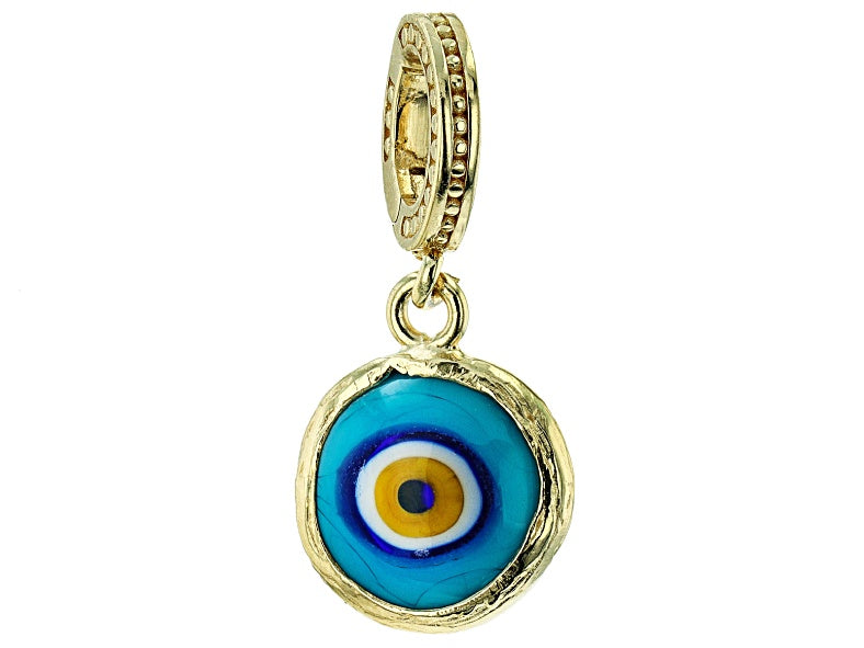 Gold Over Sterling Silver Evil Eye Charm