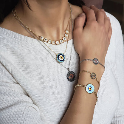 Evil Eye Multi-gem Bracelet