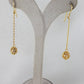 Aesthetic Long Chain Filigree Bead Drop Gold Earrings