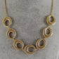 Crescent Moon Gold filigree Necklace with lobster clasp