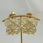 Butterfly Filigree Hoop Earrings - Gold over Sterling Silver