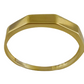 Facetted Narrow Bolt Gold Ring - 10k-14k-18k