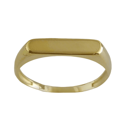Engravable Minimalist Gold Ring - 10k,14k,18k - TurkishBling