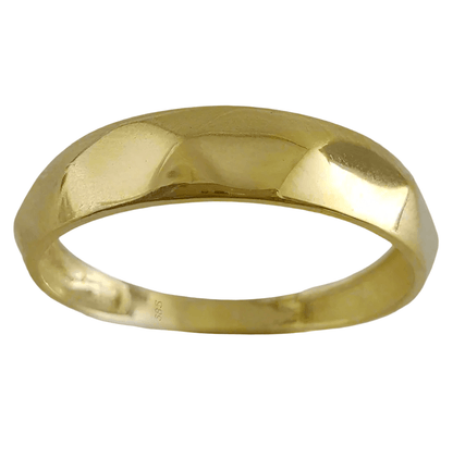 Facetted Dome Gold Ring - 18k,14k,10k - TurkishBling