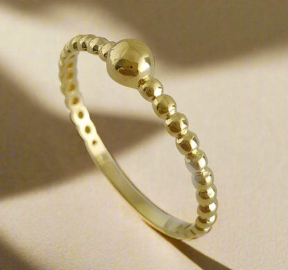 Milgrain Gold Ring - 10k,14k,18k - TurkishBling