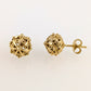 Ornate Sphere Stud Earrings with Floral Filigree Detail