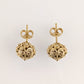 Ornate Sphere Stud Earrings with Floral Filigree Detail