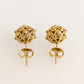 Ornate Sphere Stud Earrings with Floral Filigree Detail