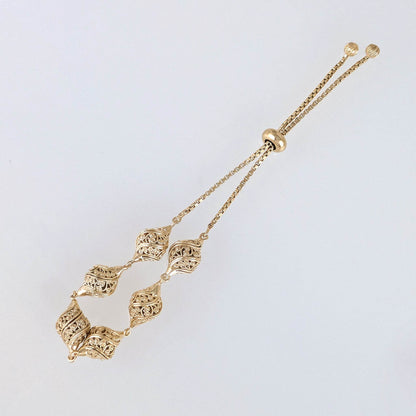 Turkish Nightingale Dimensional Filigree Bolo Bracelet with Slide Clasp - TurkishBling