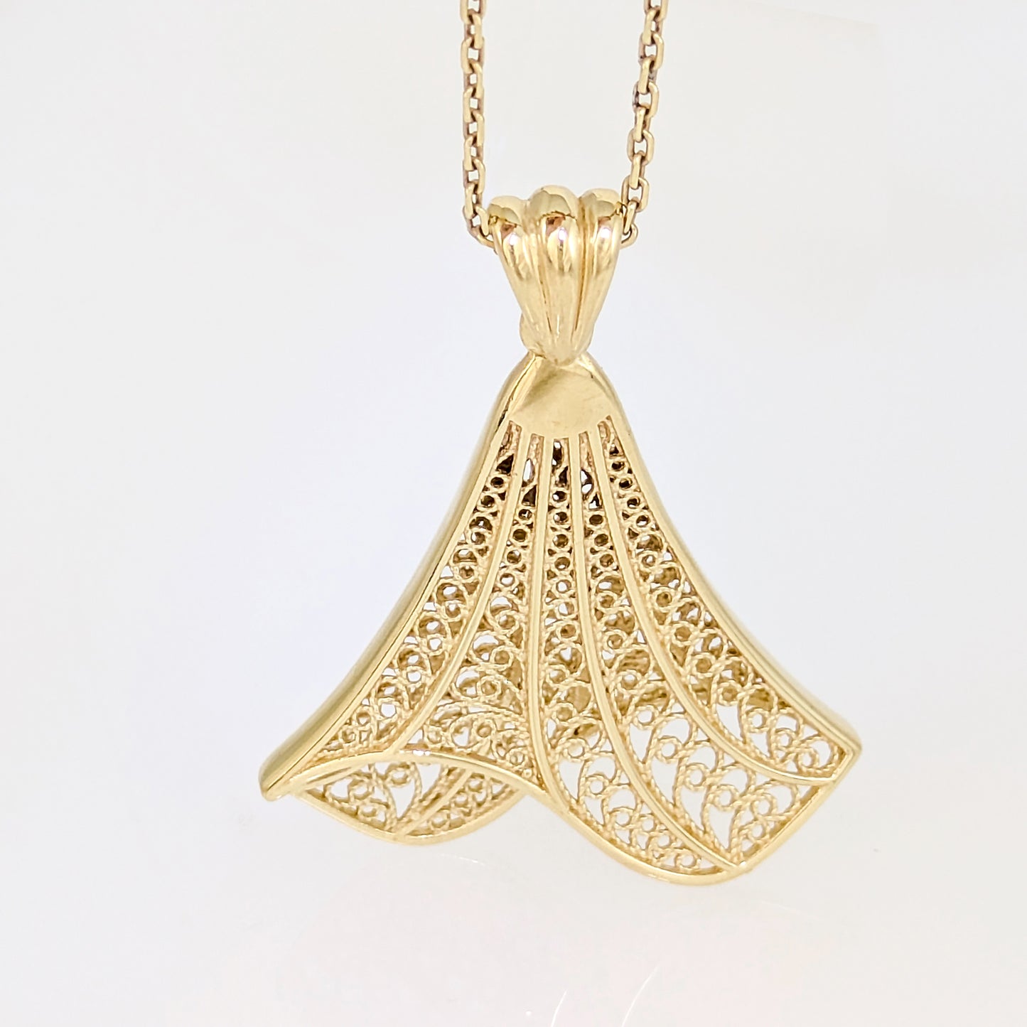 Scrollwork Fan Filigree Sufi DancerSufi Dancer Reversible Pendant