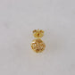 Round Gold Filigree Bead Stud Earrings with Diamond Cut