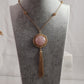 Rose Quartz gemstone Tassel Pendant Necklace