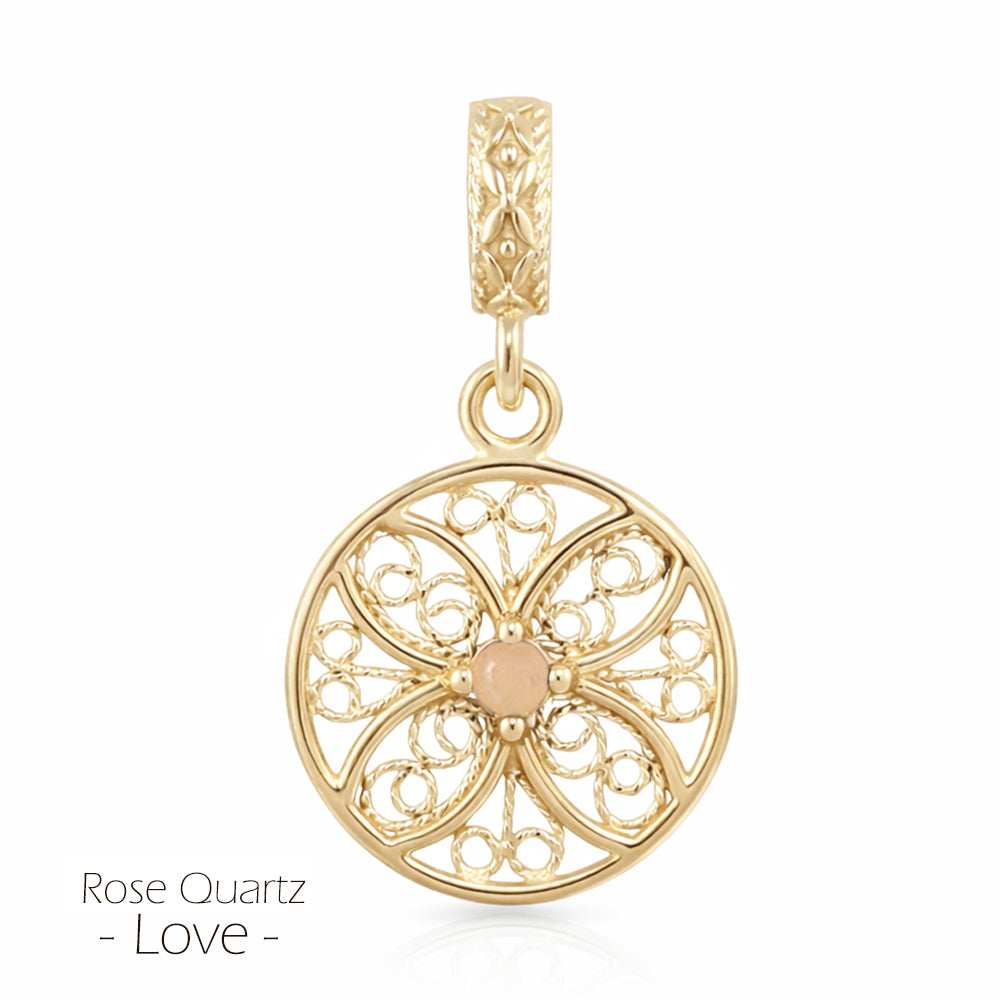 Round Filigree Gemstone Pendant