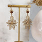 18K Gold Plated 2.5" Carnelian Filigree Earrings