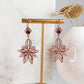 18K Gold Plated 2.5" Carnelian Filigree Earrings