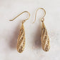 Aesthetic Gold Nightingale Filigree Teardrop Dangle Earrings