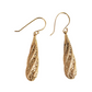 Long Swirl Filigree Drop Earrings with Twisted Pattern