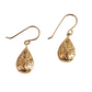 Teardrop Swirl Filigree Earrings with Hollow Design