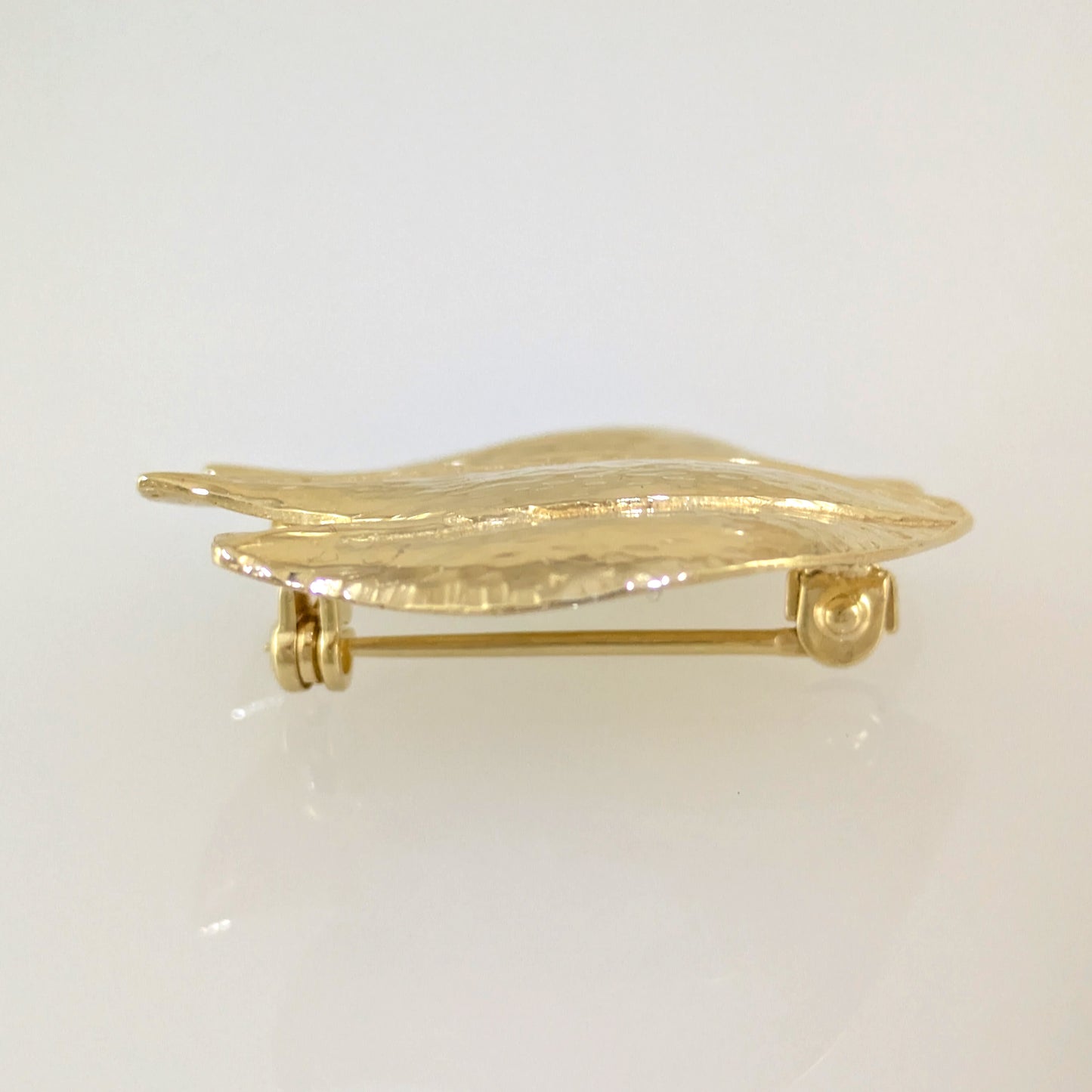 Abstract Layered Leaf Brooch