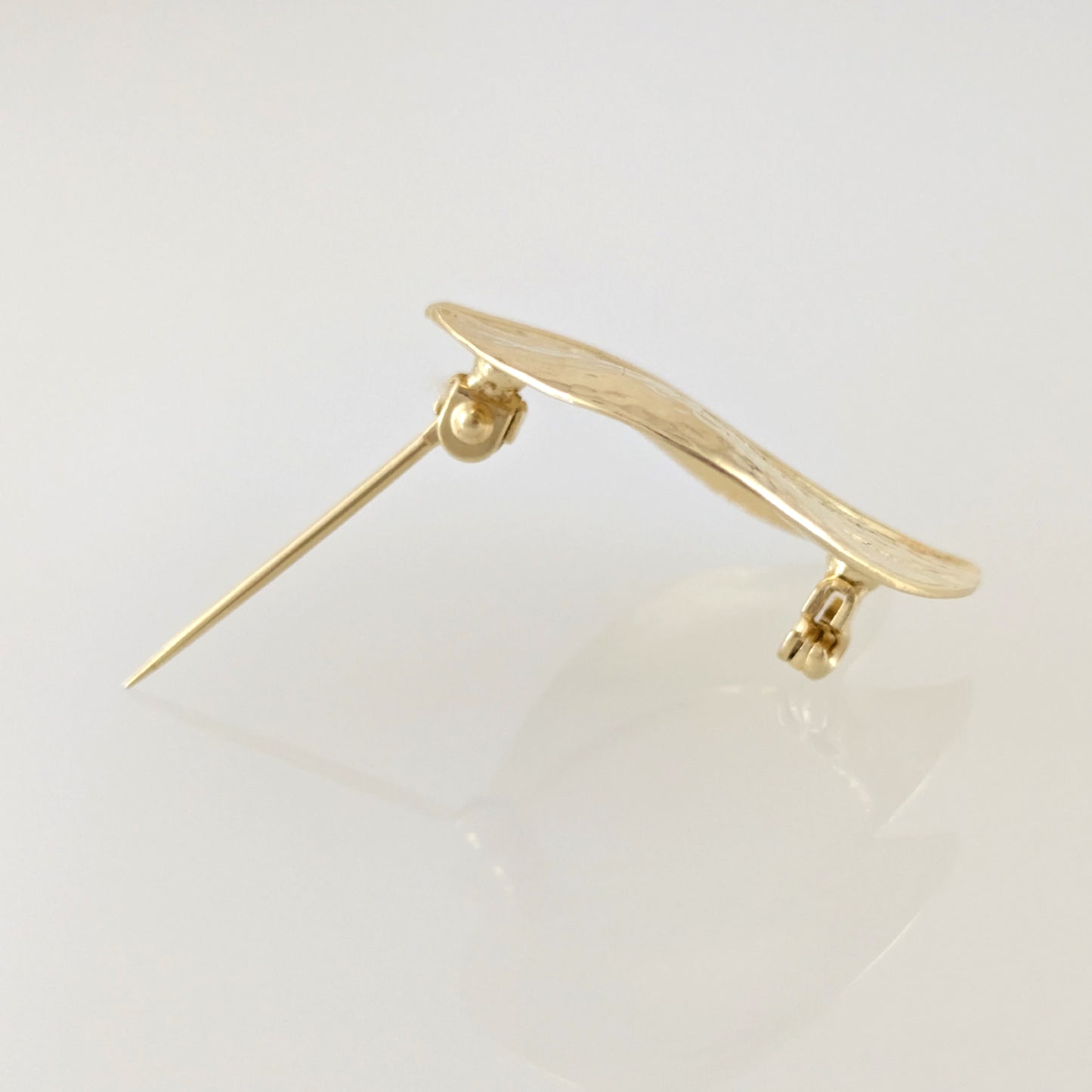 Abstract Layered Leaf Brooch