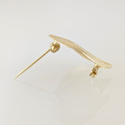 Abstract Layered Leaf Brooch